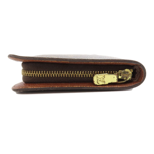 LOUIS VUITTON Long Wallet Purse M61727 Monogram canvas Brown Porto Monezup Women Used Authentic