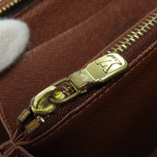 LOUIS VUITTON Long Wallet Purse M61727 Monogram canvas Brown Porto Monezup Women Used Authentic