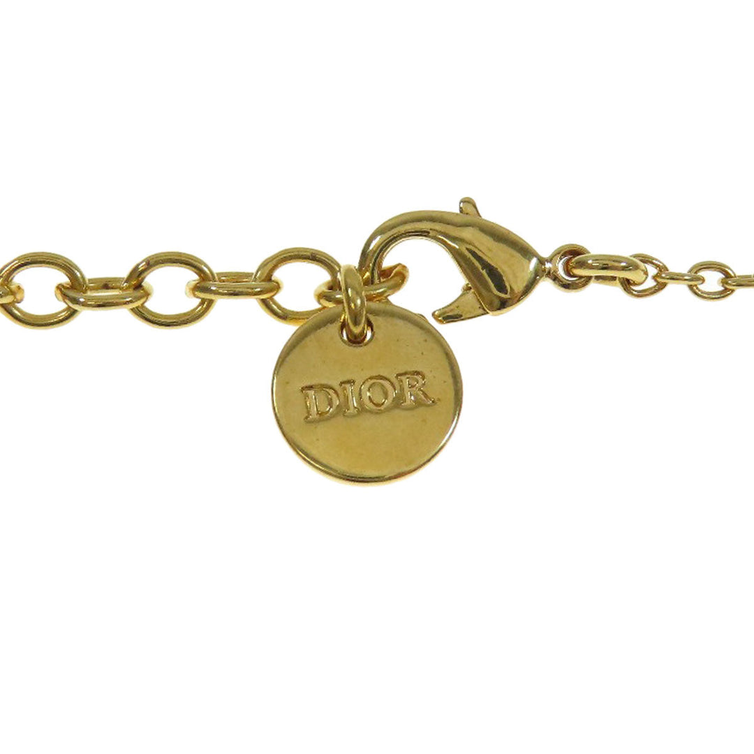 Christian Dior Necklace Gold Plated gold 2 piece set with bracelet Women Used Authentic