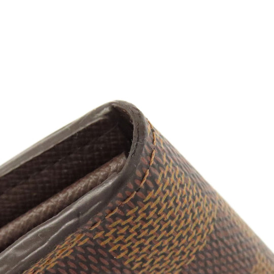 LOUIS VUITTON Long Wallet Purse N63209 Damier canvas Brown Portefeuille Sara Women Used Authentic