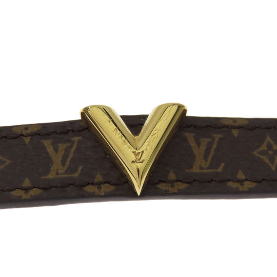 LOUIS VUITTON bracelet M6042 Monogram canvas Brown Essential V Women Used Authentic