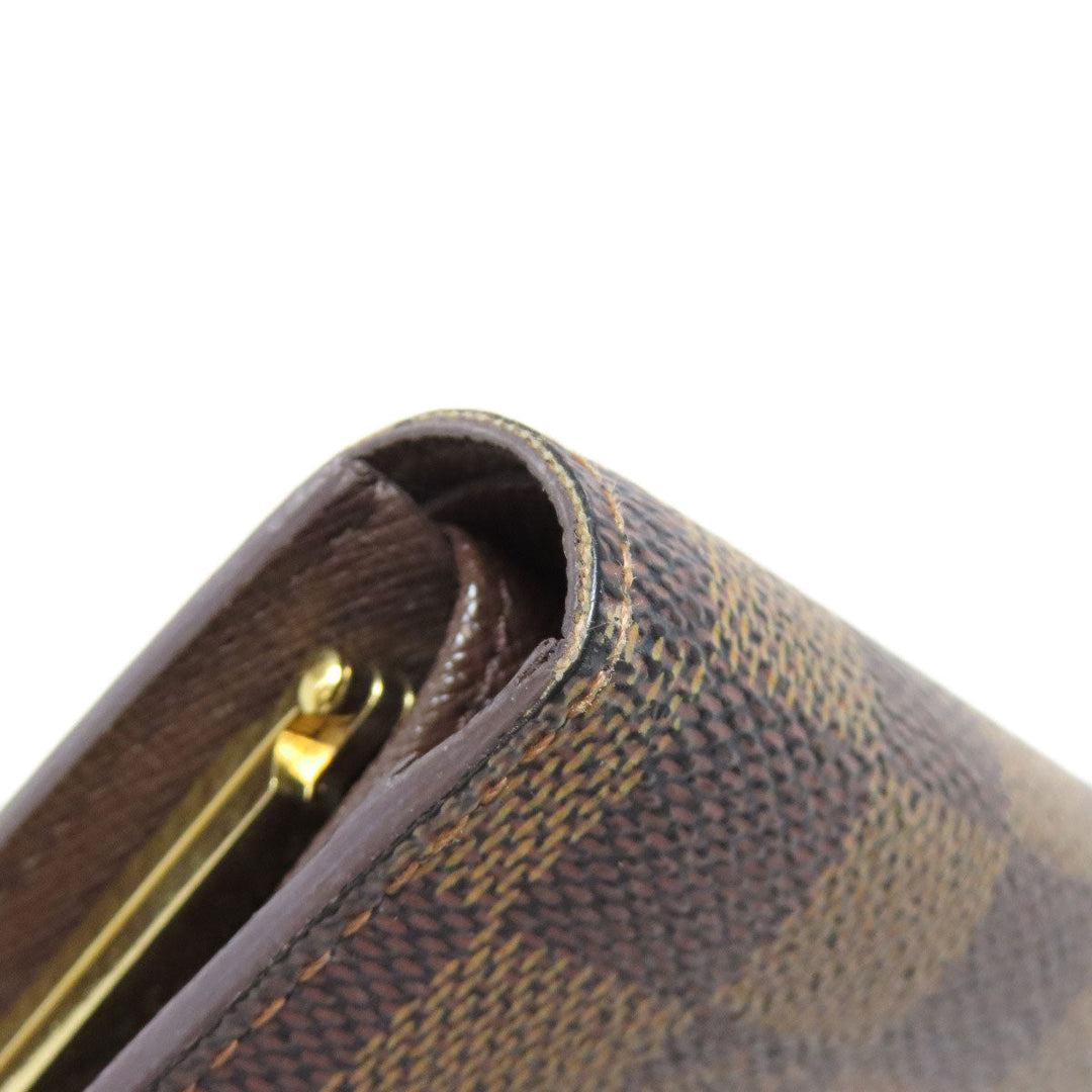 LOUIS VUITTON Bifold Wallet N61674 Damier canvas Brown Portefeuille Vienova