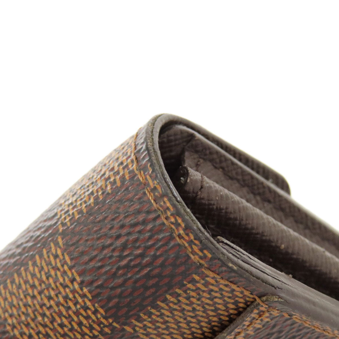LOUIS VUITTON Long Wallet Purse N63209 Damier canvas Brown Portefeuille Sara