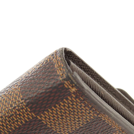 LOUIS VUITTON Long Wallet Purse N63209 Damier canvas Brown Portefeuille Sara