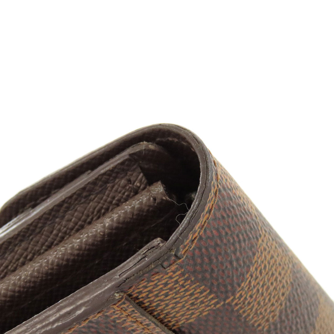 LOUIS VUITTON Long Wallet Purse N63209 Damier canvas Brown Portefeuille Sara