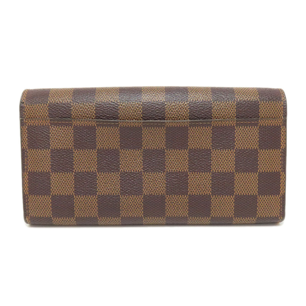 LOUIS VUITTON Long Wallet Purse N63209 Damier canvas Brown Portefeuille Sara