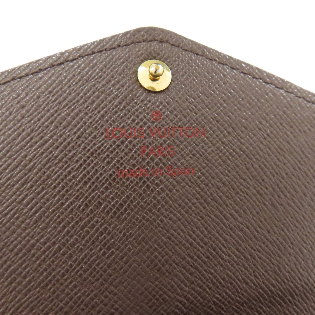 LOUIS VUITTON Long Wallet Purse N63209 Damier canvas Brown Portefeuille Sara