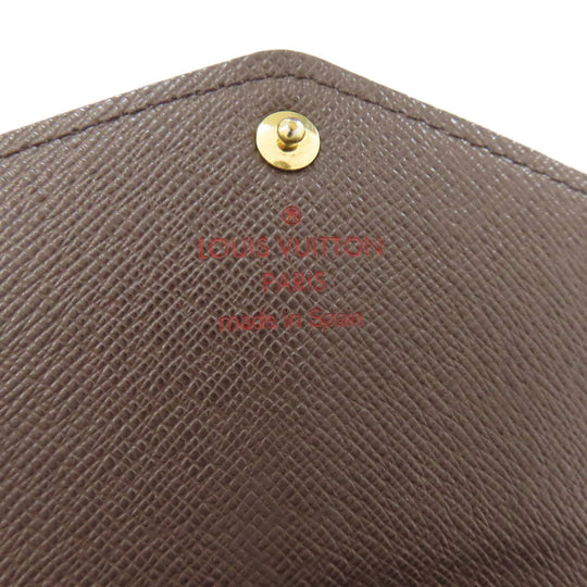 LOUIS VUITTON Long Wallet Purse N63209 Damier canvas Brown Portefeuille Sara