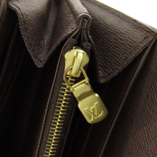 LOUIS VUITTON Long Wallet Purse N63209 Damier canvas Brown Portefeuille Sara