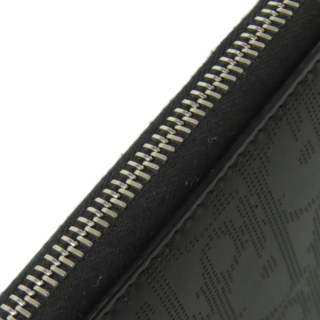 Christian Dior Long Wallet Purse Calfskin black Oblique Galaxy mens Used Authentic