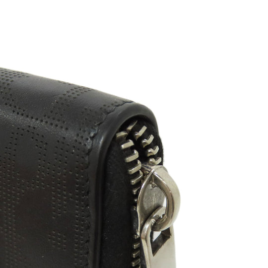Christian Dior Long Wallet Purse Calfskin black Oblique Galaxy mens Used Authentic