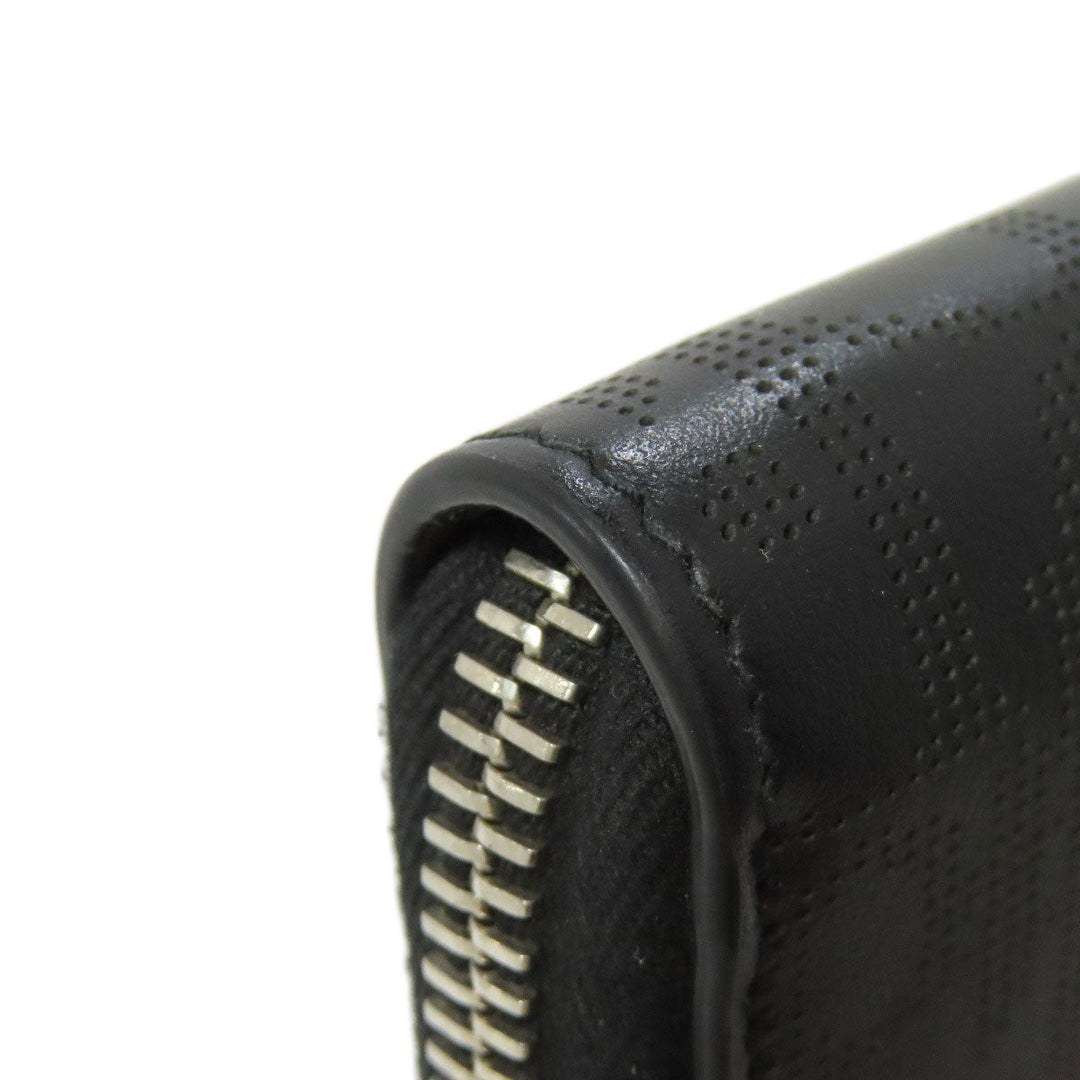 Christian Dior Long Wallet Purse Calfskin black Oblique Galaxy mens Used Authentic