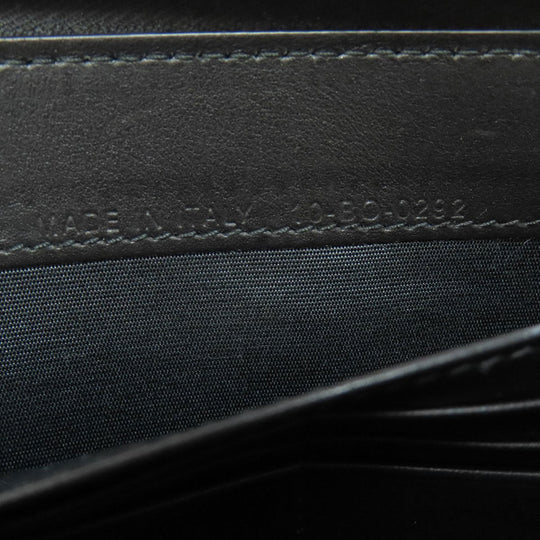 Christian Dior Long Wallet Purse Calfskin black Oblique Galaxy mens Used Authentic