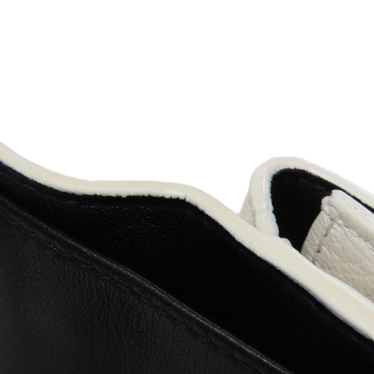 BALENCIAGA Bifold Wallet 516402 leather white logo Tri-fold Wallet