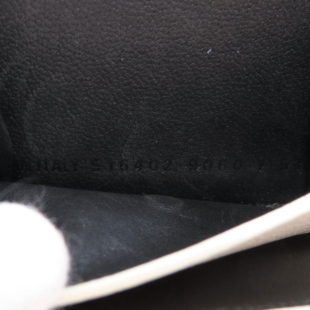 BALENCIAGA Bifold Wallet 516402 leather white logo Tri-fold Wallet