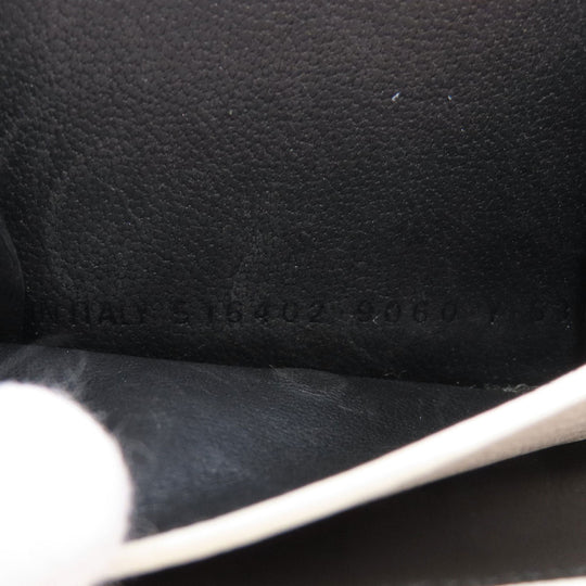 BALENCIAGA Bifold Wallet 516402 leather white logo Tri-fold Wallet