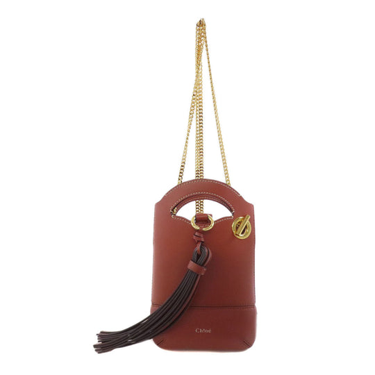 Chloe Shoulder Bag leather Brown Walden Women Used Authentic