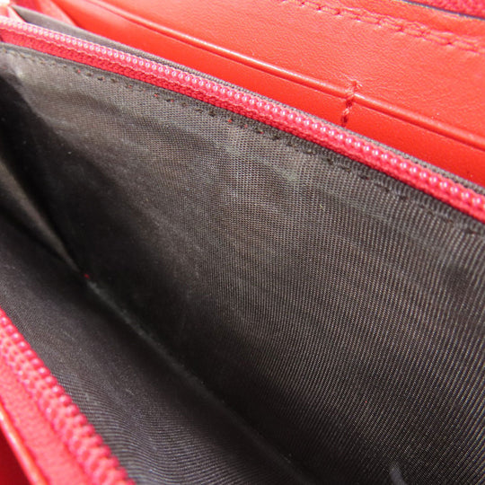 GUCCI Long Wallet Purse 307990 leather Red Diamante Women Used Authentic