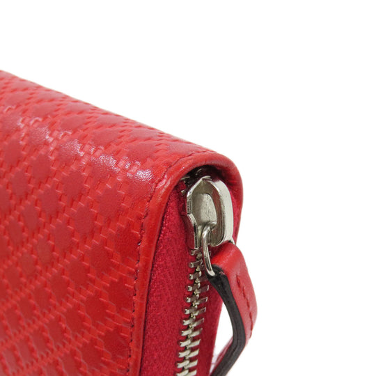 GUCCI Long Wallet Purse 307990 leather Red Diamante Women Used Authentic