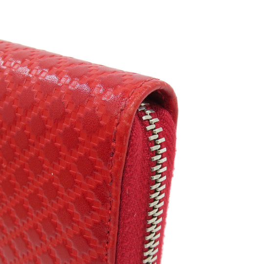 GUCCI Long Wallet Purse 307990 leather Red Diamante Women Used Authentic