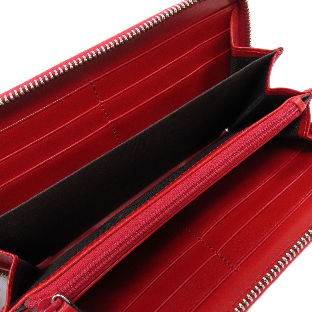 GUCCI Long Wallet Purse 307990 leather Red Diamante Women Used Authentic