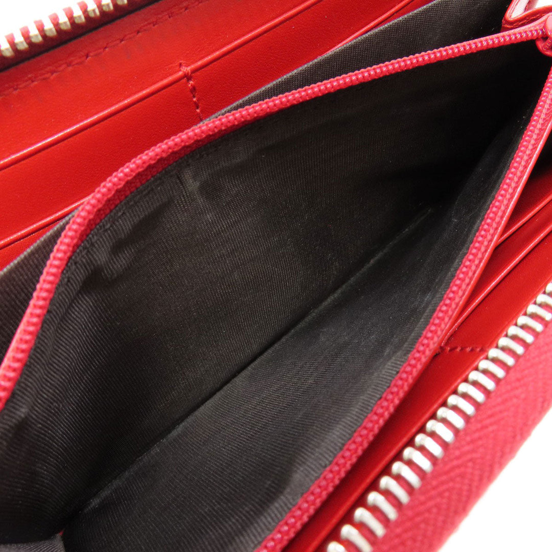 GUCCI Long Wallet Purse 307990 leather Red Diamante Women Used Authentic