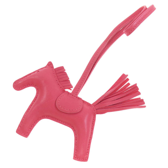 HERMES key ring Anemiro pink Rodeo Charm PM Women Used Authentic