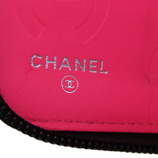 CHANEL Long Wallet Purse Calfskin black Cambon Line SilverMetal