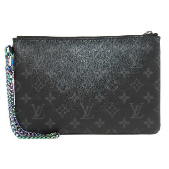 LOUIS VUITTON iPad case M64449 Monogram canvas black Fragment collaboration Women Used Authentic
