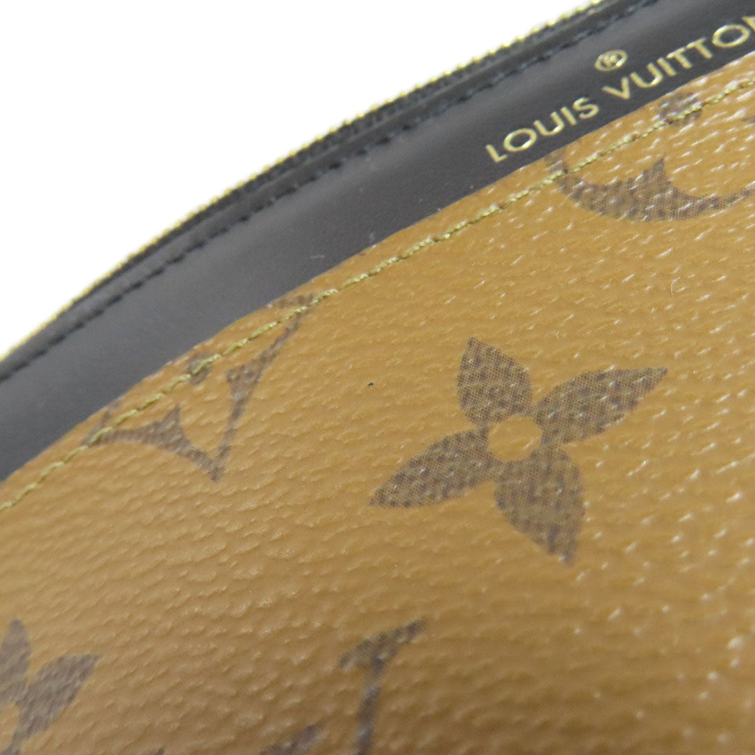 LOUIS VUITTON Long Wallet Purse M80390 Monogram reverse Brown Slim purse Women Used Authentic