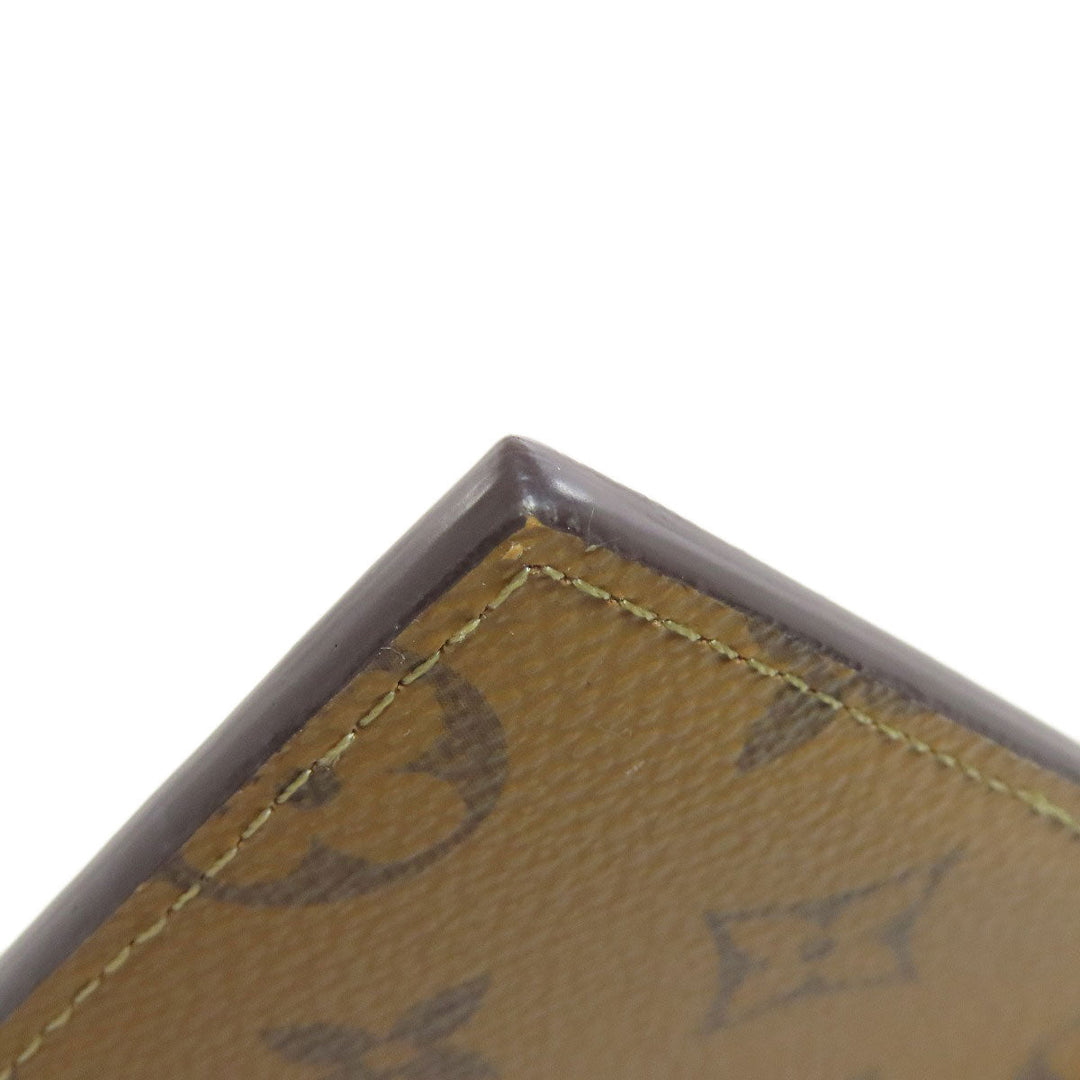 LOUIS VUITTON Long Wallet Purse M80390 Monogram reverse Brown Slim purse Women Used Authentic