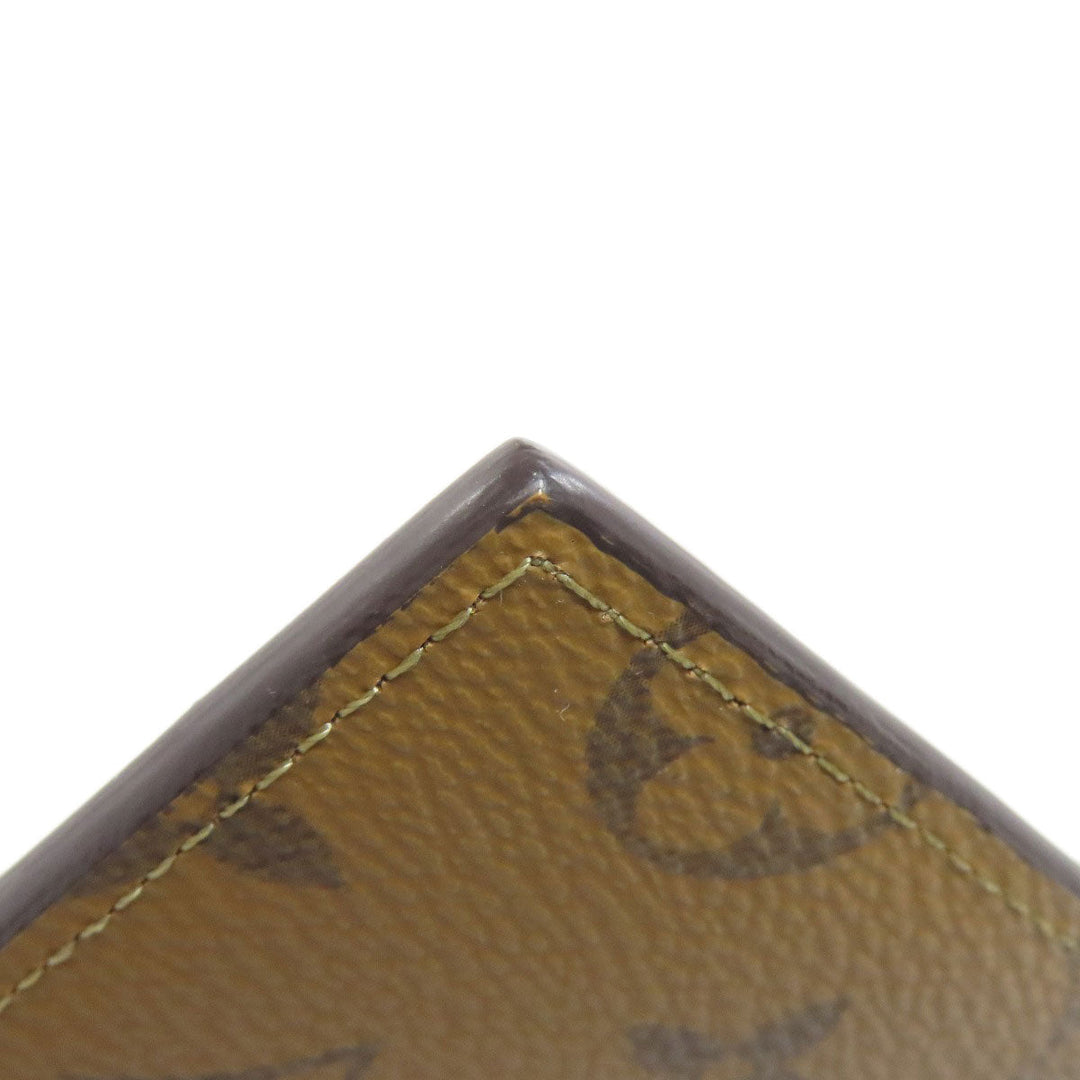 LOUIS VUITTON Long Wallet Purse M80390 Monogram reverse Brown Slim purse Women Used Authentic