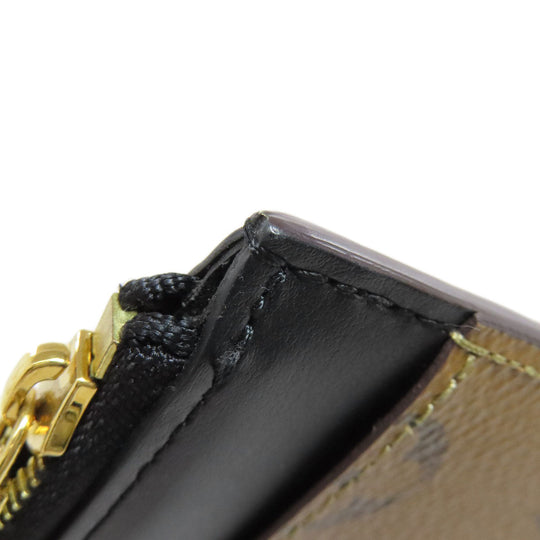 LOUIS VUITTON Long Wallet Purse M80390 Monogram reverse Brown Slim purse Women Used Authentic