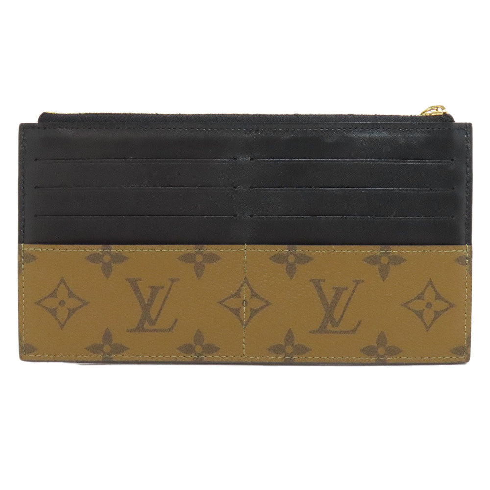 LOUIS VUITTON Long Wallet Purse M80390 Monogram reverse Brown Slim purse Women Used Authentic