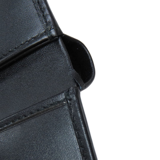 Dunhill Bifold Wallet leather black logo mens Used Authentic