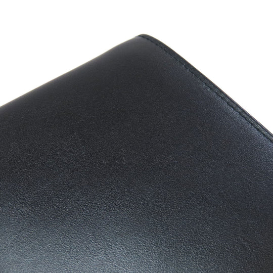 Dunhill Bifold Wallet leather black logo mens Used Authentic