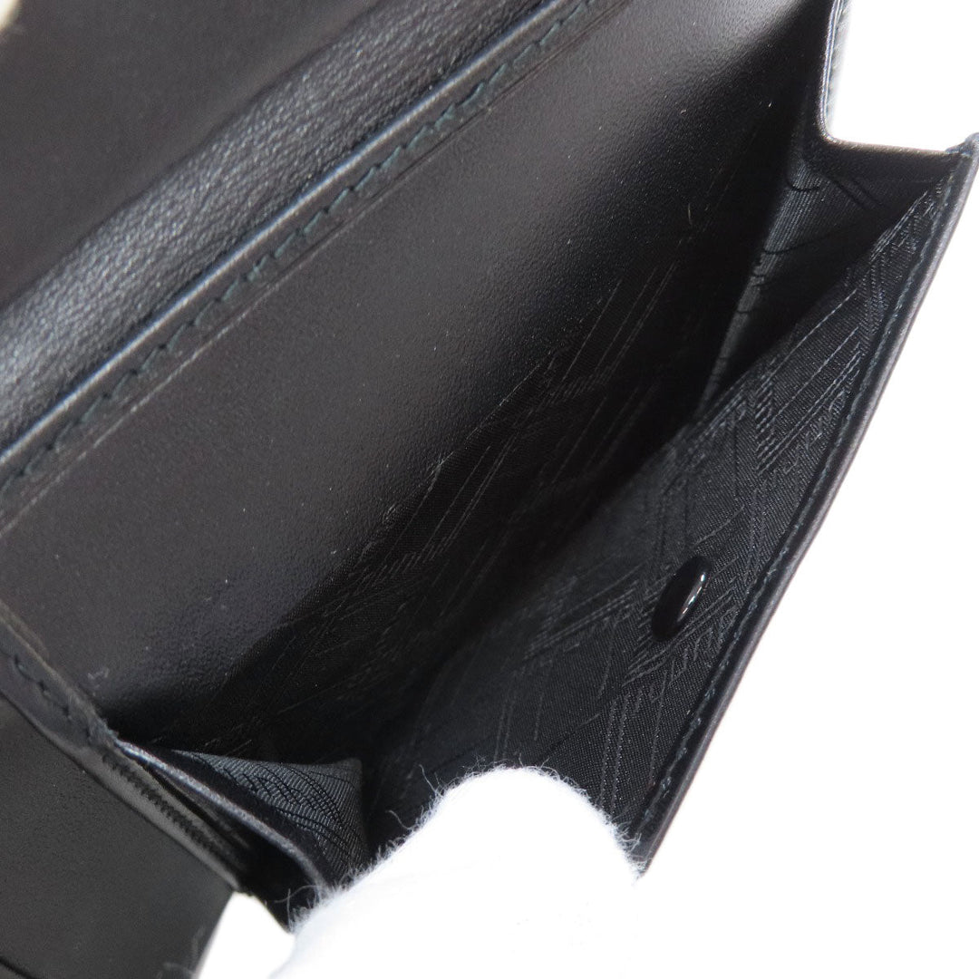 Dunhill Bifold Wallet leather black logo mens Used Authentic