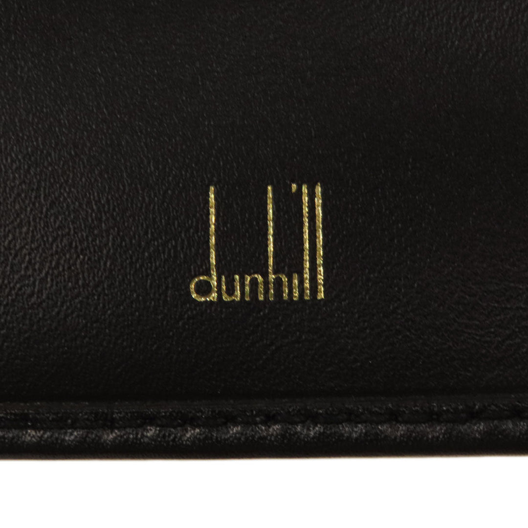 Dunhill Bifold Wallet leather black logo mens Used Authentic