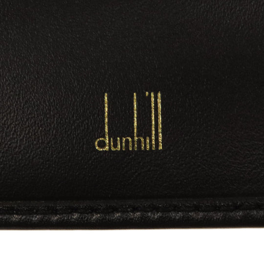 Dunhill Bifold Wallet leather black logo mens Used Authentic