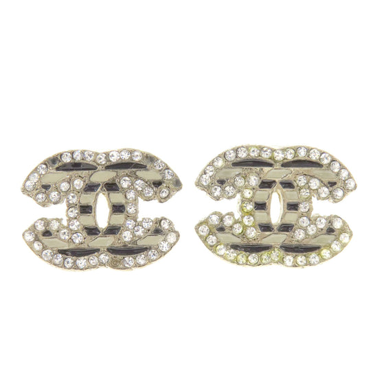 CHANEL Pierce metallic gold COCO Mark Women Used Authentic