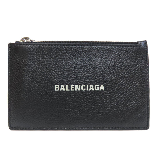 BALENCIAGA Coin case 640535 leather black logo