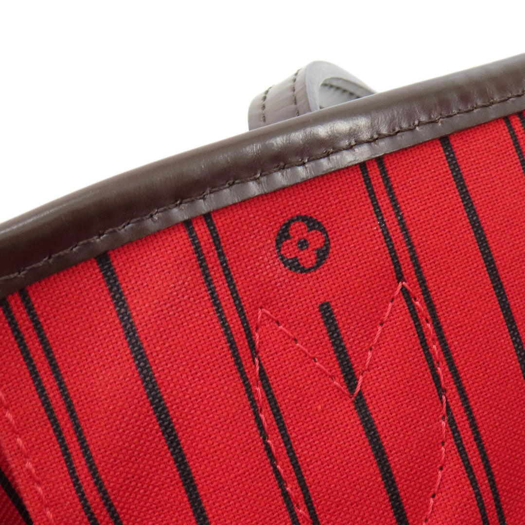 LOUIS VUITTON Tote Bag N51105 Damier canvas Brown Neverfull MM Old Women Used Authentic