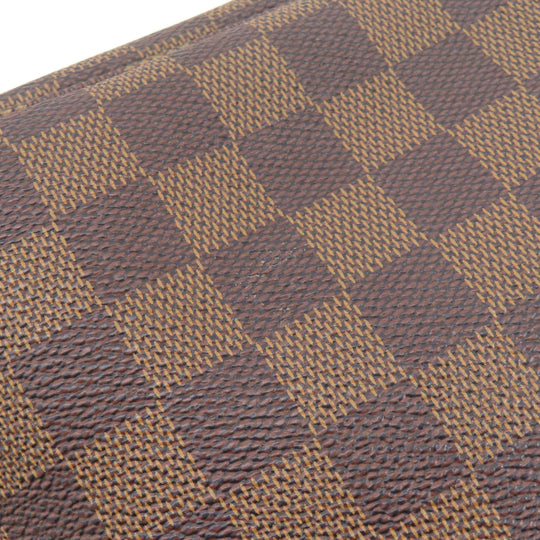 LOUIS VUITTON Tote Bag N51105 Damier canvas Brown Neverfull MM Old Women Used Authentic