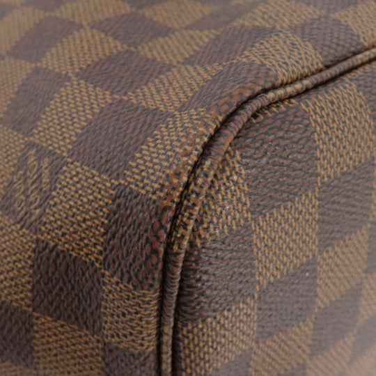 LOUIS VUITTON Tote Bag N51105 Damier canvas Brown Neverfull MM Old Women Used Authentic
