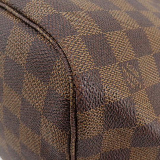 LOUIS VUITTON Tote Bag N51105 Damier canvas Brown Neverfull MM Old Women Used Authentic