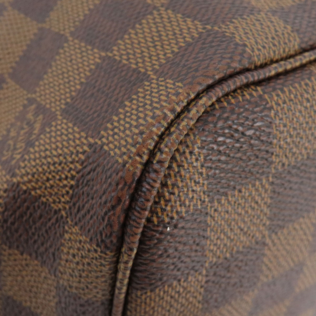 LOUIS VUITTON Tote Bag N51105 Damier canvas Brown Neverfull MM Old Women Used Authentic
