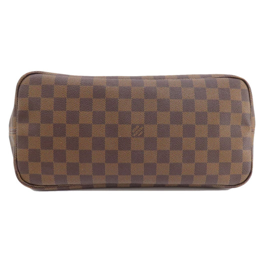 LOUIS VUITTON Tote Bag N51105 Damier canvas Brown Neverfull MM Old Women Used Authentic