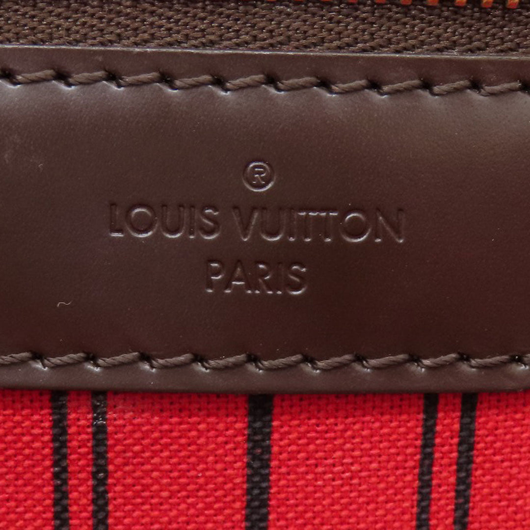 LOUIS VUITTON Tote Bag N51105 Damier canvas Brown Neverfull MM Old Women Used Authentic