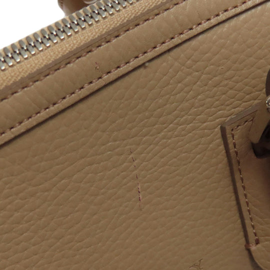 BURBERRY Handbag leather beige logo Women Used Authentic