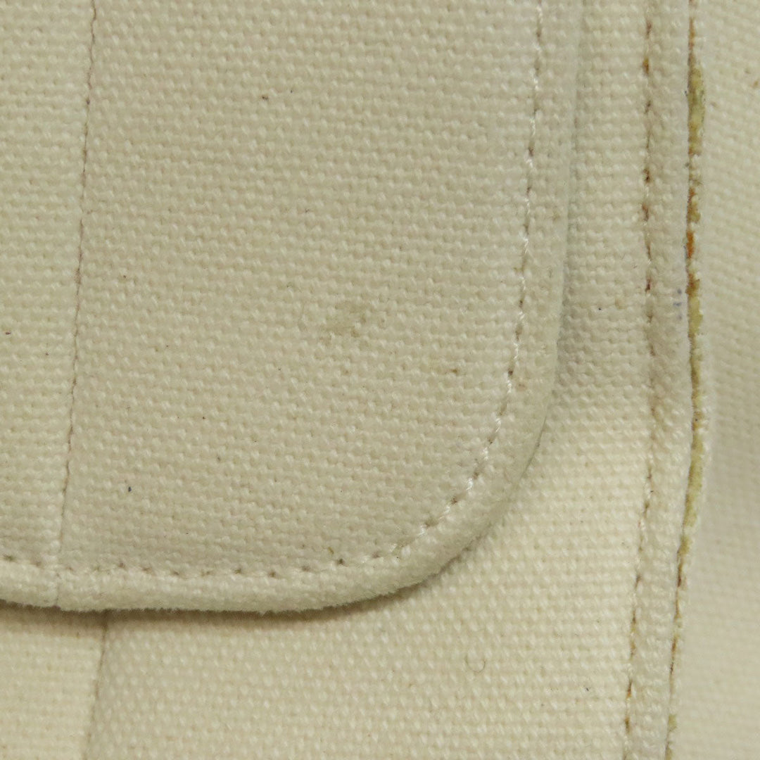 CELINE Handbag canvas white Trapeze 2WAY Women Used Authentic